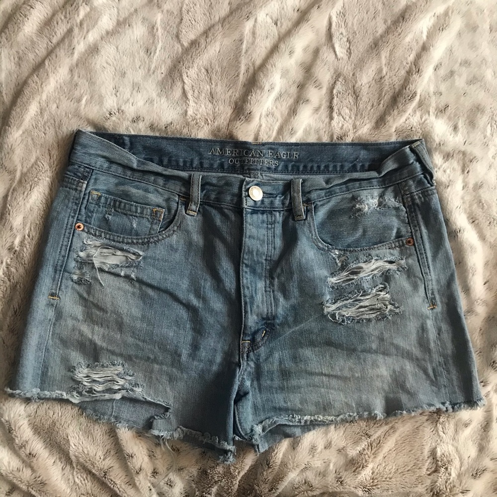 AEO Denim Button Up Shorts